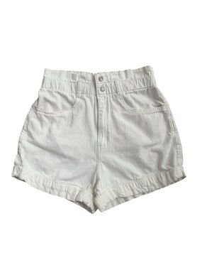 Levi’s High Waisted Paperbag White Cotton Shorts Size 27 Excellent Condition